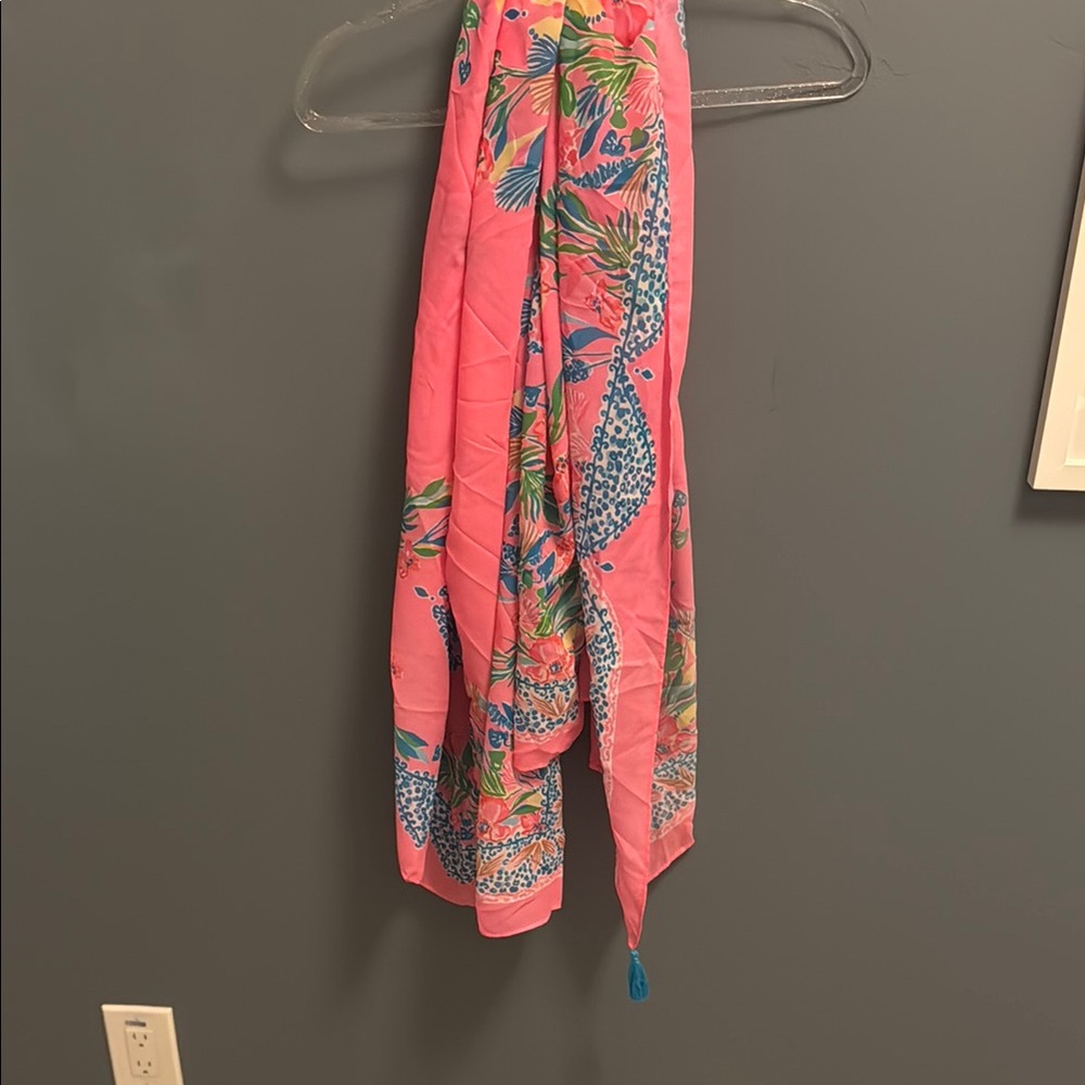 Lilly Pulitzer Pink and Blue Scarf